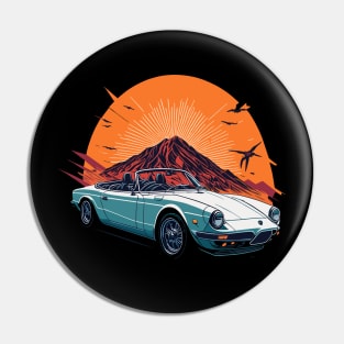 Alfa Romeo Spider Vintage Car Art Pin