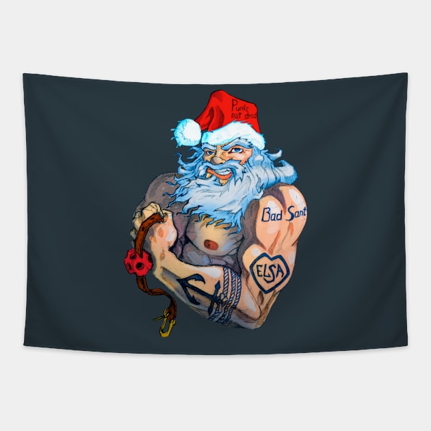 bad santa Tapestry by DiWighte