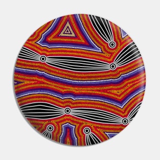 Aboriginal Art - Neurum Creek Bush Tracks Pin