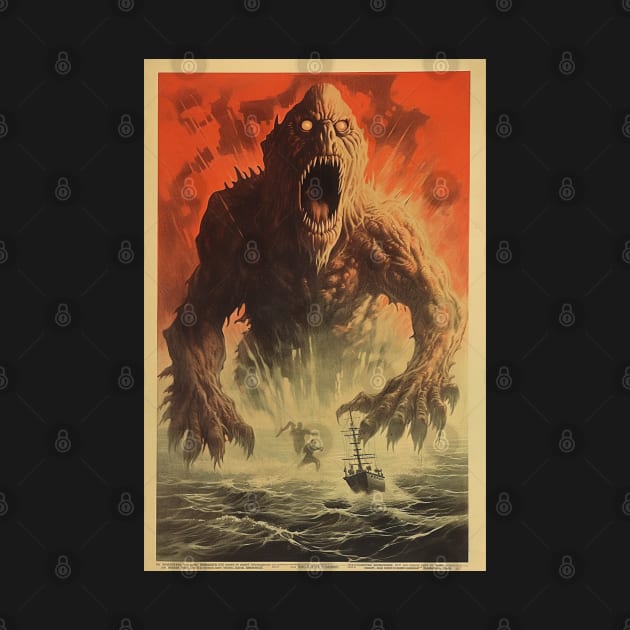 Vintage Monster Movie Poster by Deisgns by A B Clark 