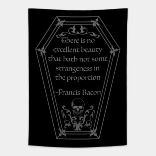 Coffin Quote Francis Bacon in Grey Tapestry