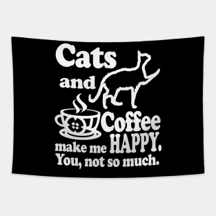 Cats and Coffee Lovers Funny Gift Tapestry