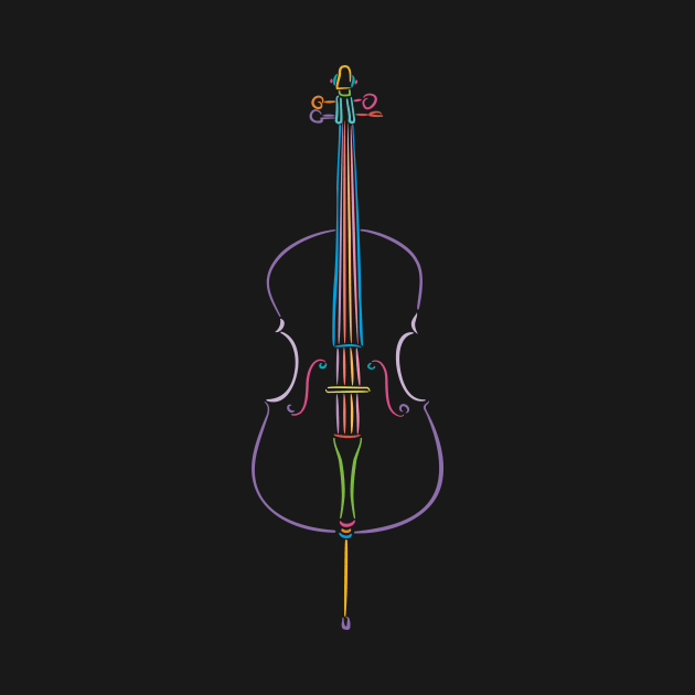 Rainbow Cello by evisionarts