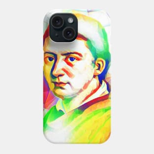 Friedrich Schlegel Colourful Portrait | Friedrich Schlegel Artwork 11 Phone Case