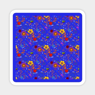 Pretty Floral Repeat Pattern Magnet