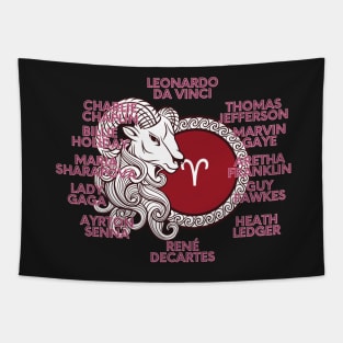 Aries Zodiac Sign Test Tapestry