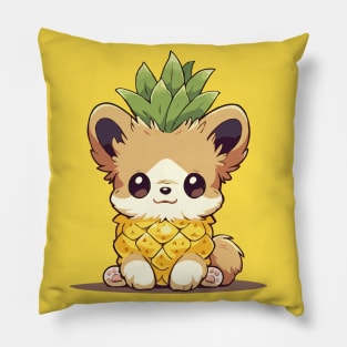 Puppy disguised as a pineapple Pillow