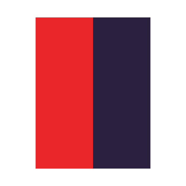 Genoa Retro 1970s Red and Blue by Culture-Factory