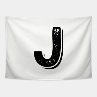 Capital Letter J Name Initial Monogram Tapestry