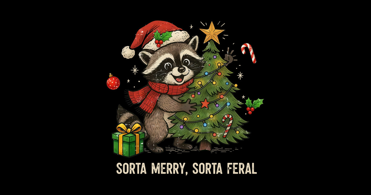 Sorta Merry Sorta Feral Raccoon Christmas Tree - Sorta Merry Sorta ...