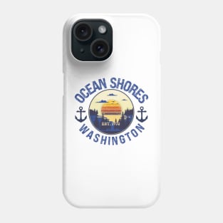 OCEAN SHORES WASHINGTON EST 1970 BEACH SUNSET Phone Case