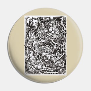 Mind Cascade Ink Drawing Pin