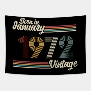 Vintage Born in January 1972 Tapestry