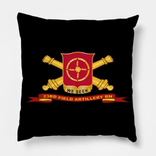 23rd Field Artillery Battalion w Br - Ribbon Pillow