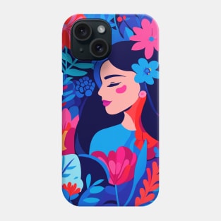 Blue fairy in forest Phone Case