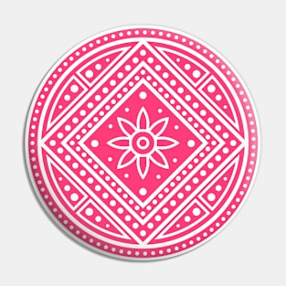 Abstract Pink Pattern Tattoo Design Pin