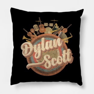 Music Tour Vintage Retro // Dylan Scott Pillow