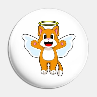 Cat Angel Angel wings Pin