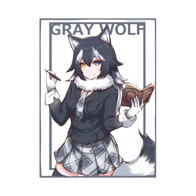 Gray wolf by DiscoBrando