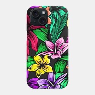 Vibrant Tropical Hibiscus Floral Pattern Phone Case