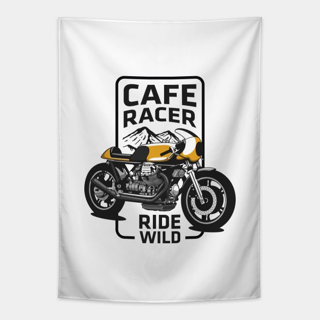 Cafe Racer Motorbike Tapestry by KaroCars