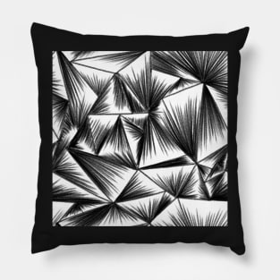 faux corrugated glass pencil drawing Pillow