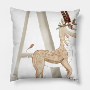 A for Antelope Pillow