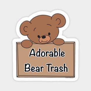 Adorable bear trash Magnet