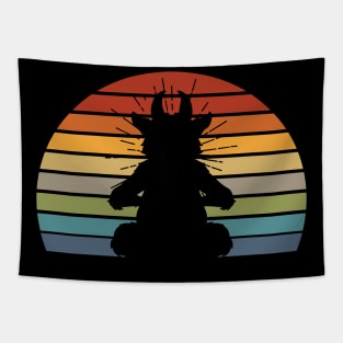 Namaste Yoga Meditation Goat Shadow Tapestry