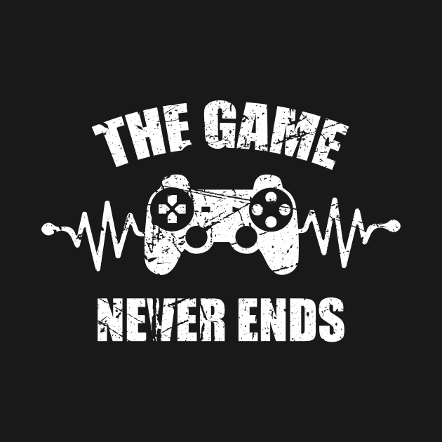 game never ends heartbeat controller gamer quote gaming by jodotodesign