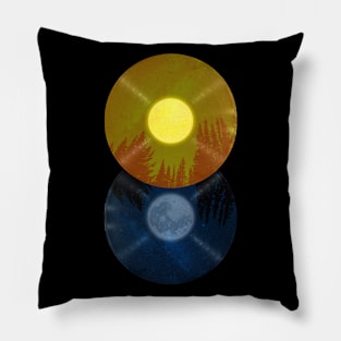 8 Songs About Day And Night - Vinyl Sun and Moon Design Pillow