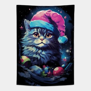 Meowrry Christmas Tapestry