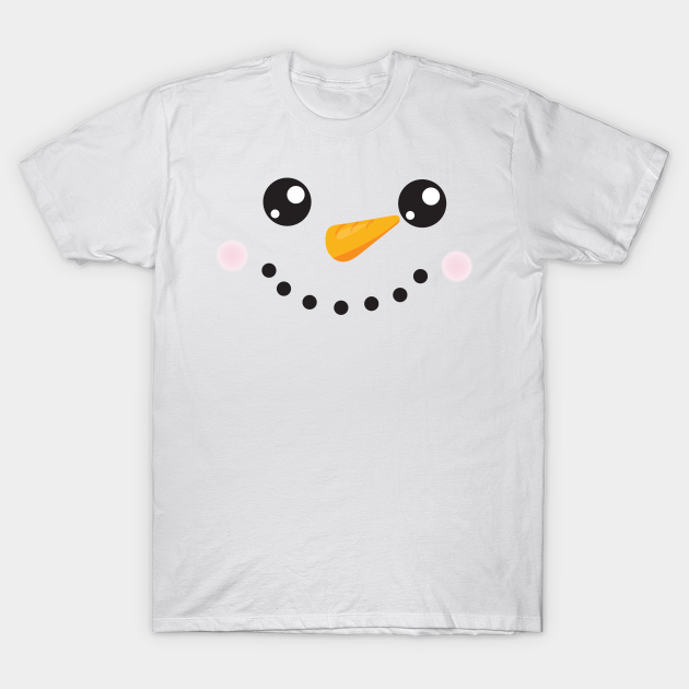 Christmas Snowman, White Snowman, Carrot Nose - Christmas Snowman - T-Shirt