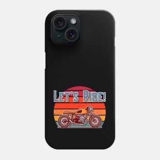 Let's Ride Cafe Racer Retro Vintage Adventure Motorbike Lovers Phone Case