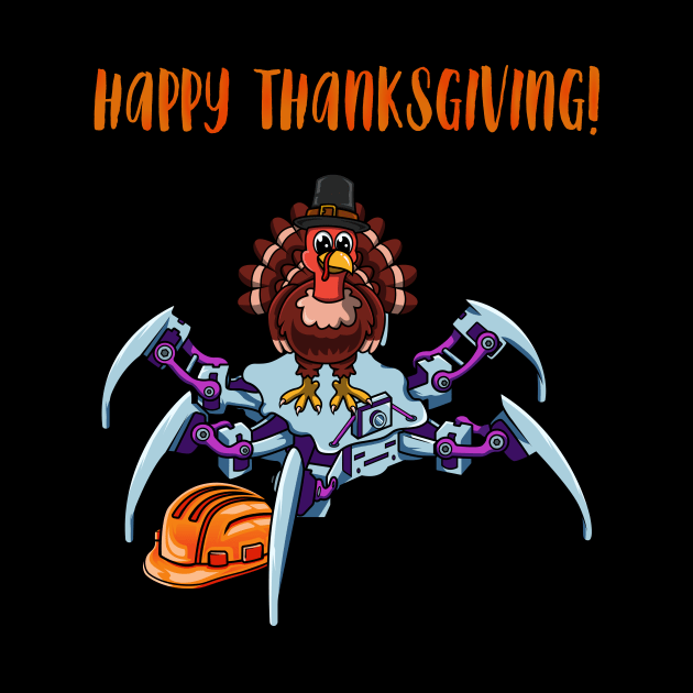 Robot Spider #1 Thanksgiving Edition by Merch By Engineer