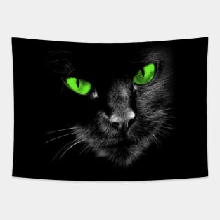 Black Cats Rule - Green Eyes Tapestry