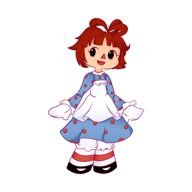 Chibi Raggedy Ann by JinkTheTactician