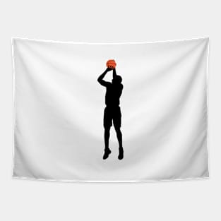 Shoot basketball jump slam silhouette Tapestry