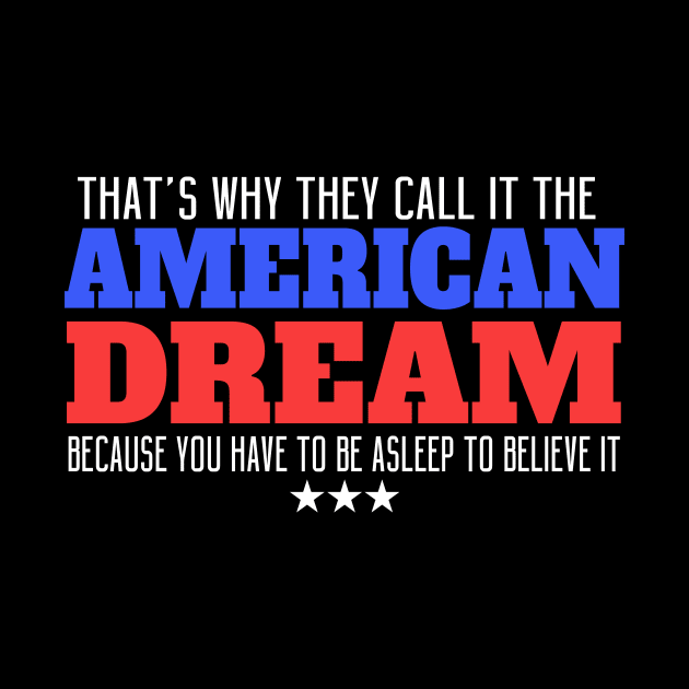 That's Why They Call It The American Dream Because You Have To Be Asleep To Believe It by VintageArtwork