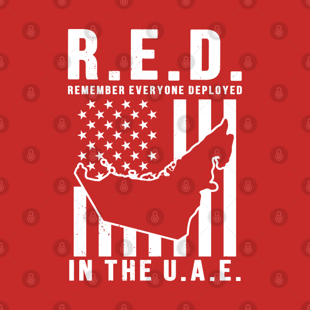 Disover RED Remember Everyone Deployed in the UAE - Red Friday Military - T-Shirt