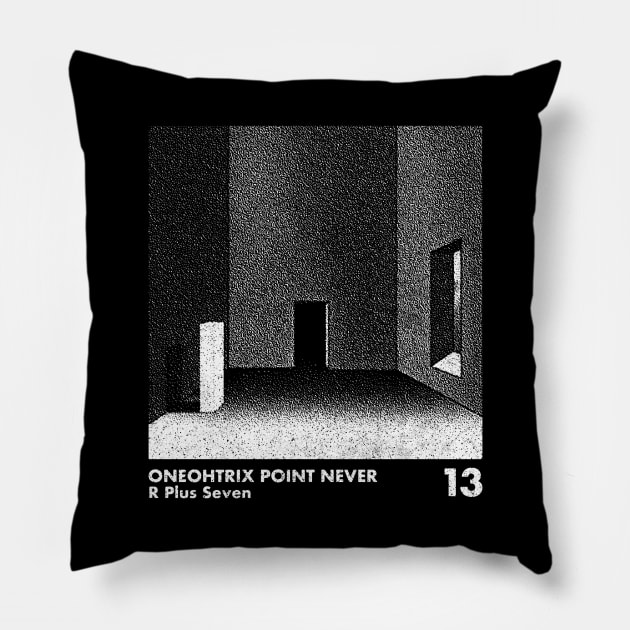 R Plus Seven / Oneohtrix Point Never / Minimal Graphic Design Artwork Pillow by saudade