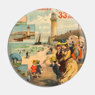 Billets de Bains de Mer Vintage Poster 1890 Pin