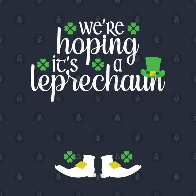 We're Hoping It's A Leprechaun St Patrick's Day Pregnancy Announcement by TheBlackCatprints