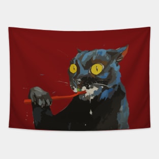 Kitty Says: Brush Your Teeth!! Tapestry
