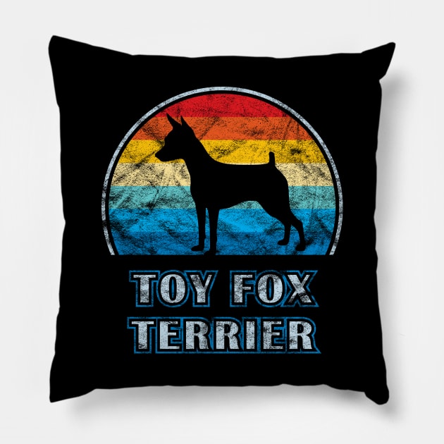 Toy Fox Terrier Vintage Design Dog Pillow by millersye