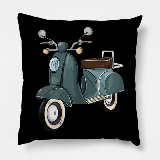 Cool moped Pillow by Markus Schnabel