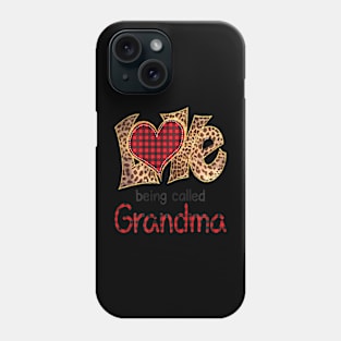 Love Being Called Grandma Leopard Heart Happy Mothers Day Phone Case