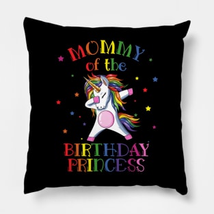 Mommy Of The Birthday Princess Unicorn Pillow