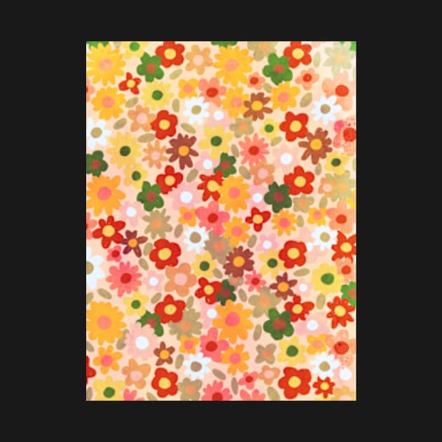 Warm Pastel Floral Pattern by Gigi Rosado