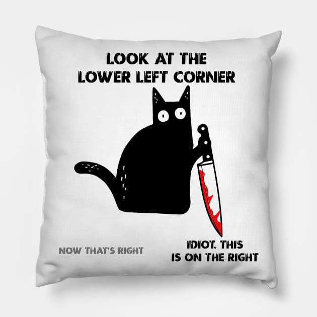 BLACK CAT Pillow by NewUs